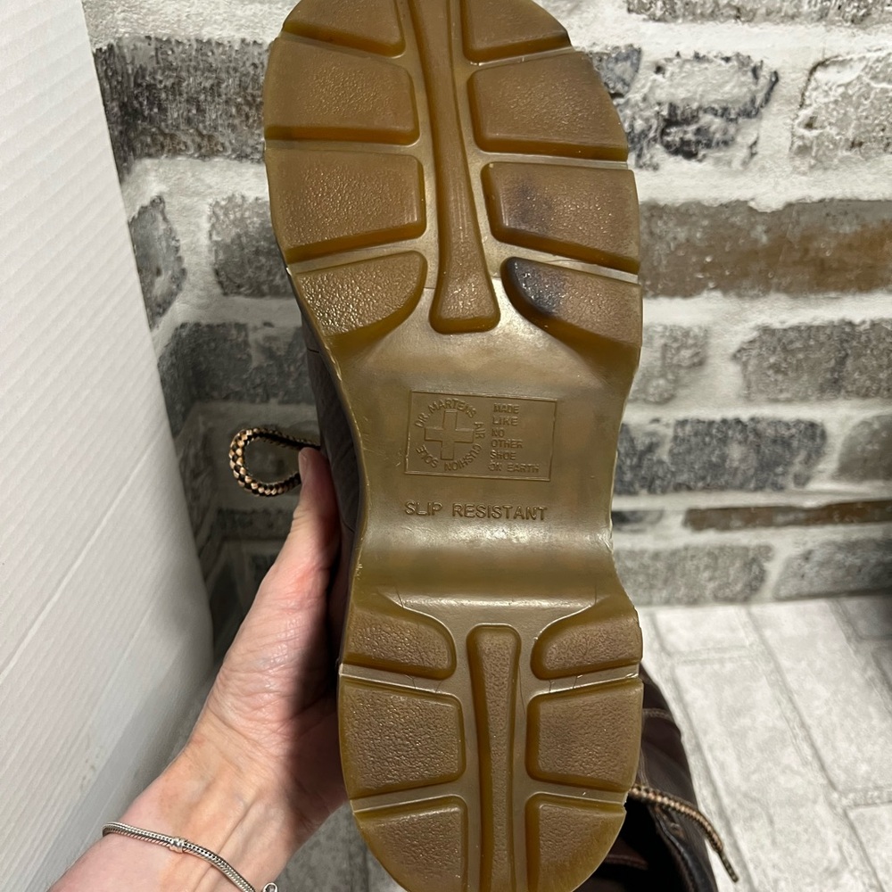 Dr. Martens Melissa Womens Size 9 Dark Brown Oiled Leather Platform Chunky Shoes - Picture 9 of 16